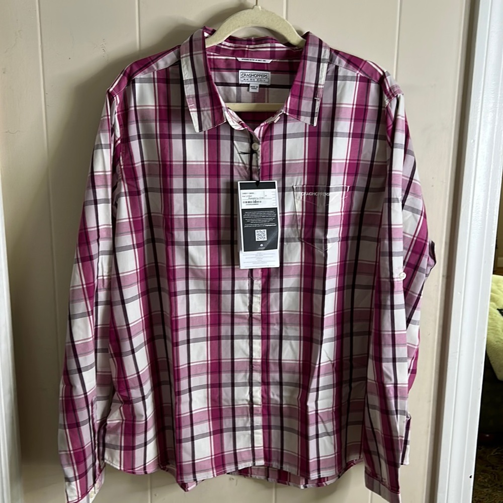 Craghoppers NWT Women’s Raspberry Check Shirt